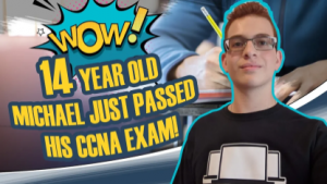 14 year old Michael passed his CCNA exam! Interview with Michael Hilton – inspiring! CCNA Tips!