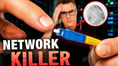 Why you never touch fiber optic cables (the tips)